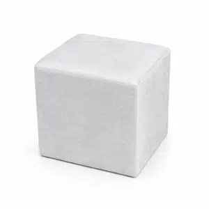 Beige velvet pouf